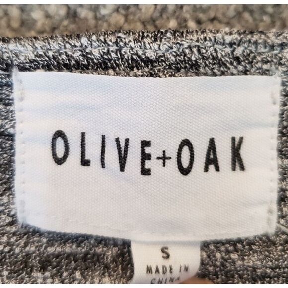 Olive & Oak Hi-Low 3/4 Sleeve Top Sheer Dolman Tunic  Small Black White - Picture 5 of 8